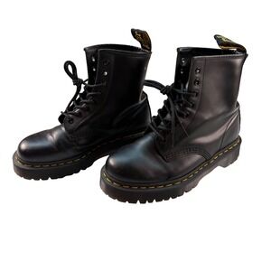 Dr Martens 939 Ben Boot Black Leather Lug Sole Men's 7 Women's 8 Combat Boots